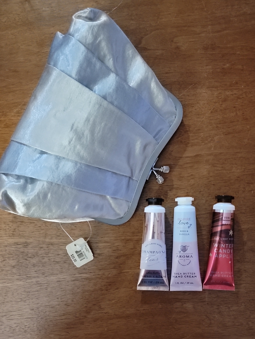 Bath & Body Works hand cream set in bag